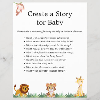 Flyer Jungle Safari Baby Shower Games