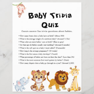 Flyer Jungle Safari Baby Shower Games
