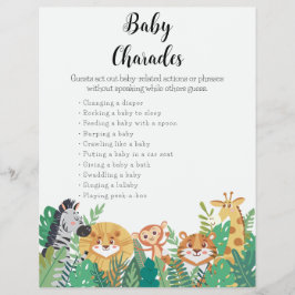 Flyer Jungle Safari Baby Shower Games