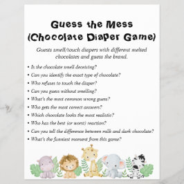 Flyer Jungle Safari Baby Shower Games