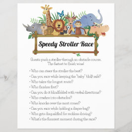 Flyer Jungle Safari Baby Shower Games