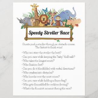 Flyer Jungle Safari Baby Shower Games