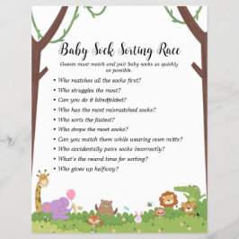 Flyer Jungle Safari Baby Shower Games