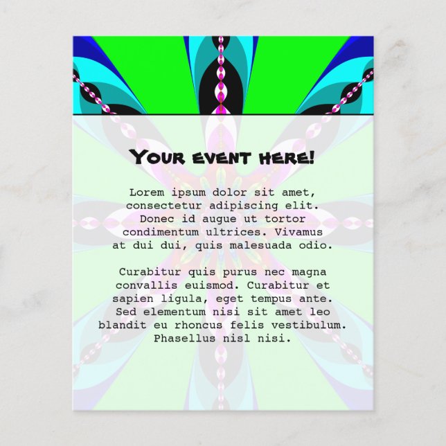 Flyer Kaleidozone - Fractal (Frente)