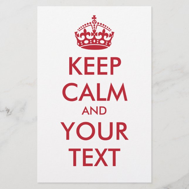 Flyer KEEP CALM and YOUR TEXT (Frente)
