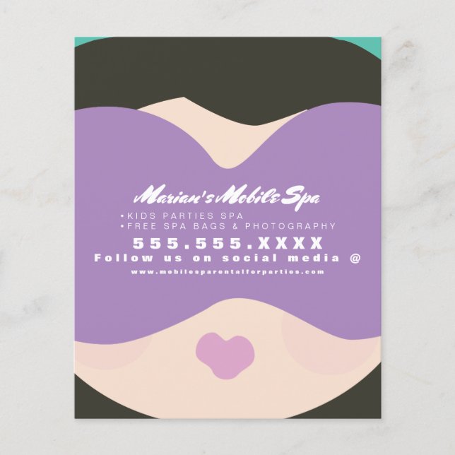 Flyer Kids Spa Fiestas de negocios Rentals (Frente)