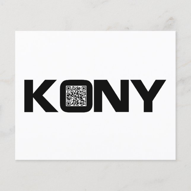 Flyer Kony 2012 Video QR Code Joseph Kony (Frente)