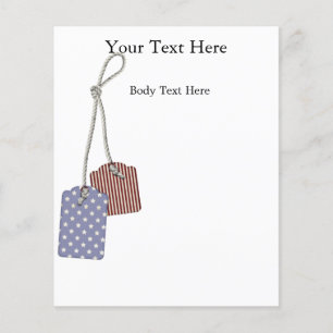 Flyer KRW Americana Etiquetas pequeña plantilla de volan