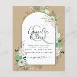 Flyer La boda de rosas blancas menos presupuestadas invi