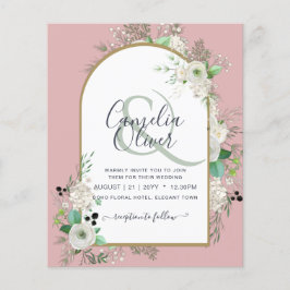 Flyer La boda de rosas blancas menos presupuestadas invi