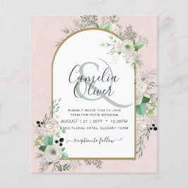 Flyer La boda de rosas blancas menos presupuestadas invi