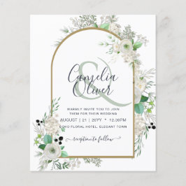 Flyer La boda de rosas blancas menos presupuestadas invi