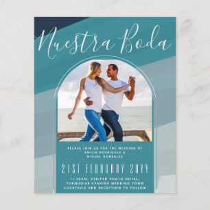 Flyer La Boda española turquesa Nuestra Boda