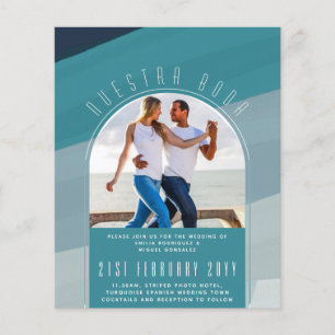 Flyer La Boda española turquesa Nuestra Boda