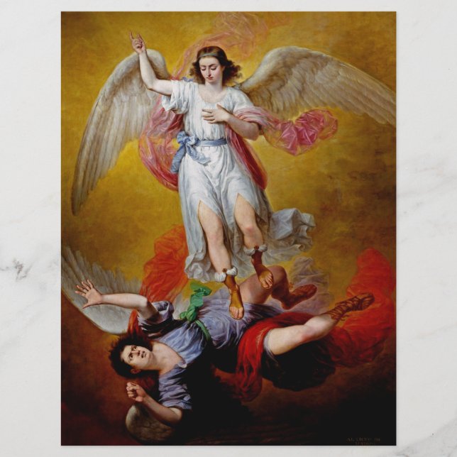 Flyer La caída de Lucifer por Antonio Maria Esquivel (Frente)