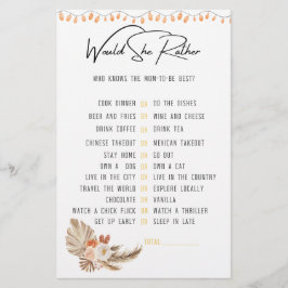 Flyer La calabaza pequeña está en camino al Baby Shower 