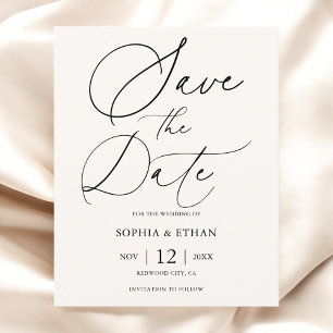 Flyer La caligrafía del presupuesto La boda beige Salva