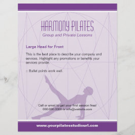 Flyer La convergente alinea Pilates púrpura