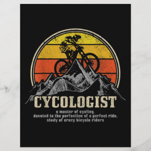 Flyer La definición de cicólogo es divertida en la bicic