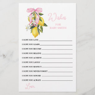 Flyer La Dolce Vita Lemon Rosa quiere bebé