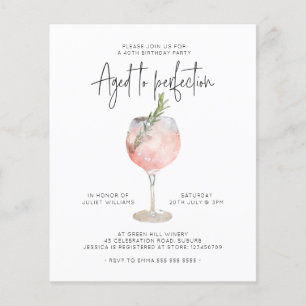 Flyer La edad del vino rosado presupuestal a 40 años de 