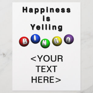 Flyer La felicidad es gritar BINGO