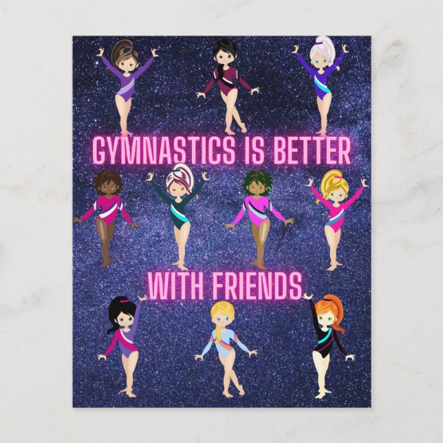 Flyer La gimnasia es mejor con los amigos (Frente)
