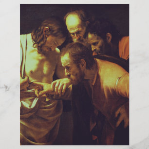 Flyer La incredulidad de Santo Tomás por Caravaggio
