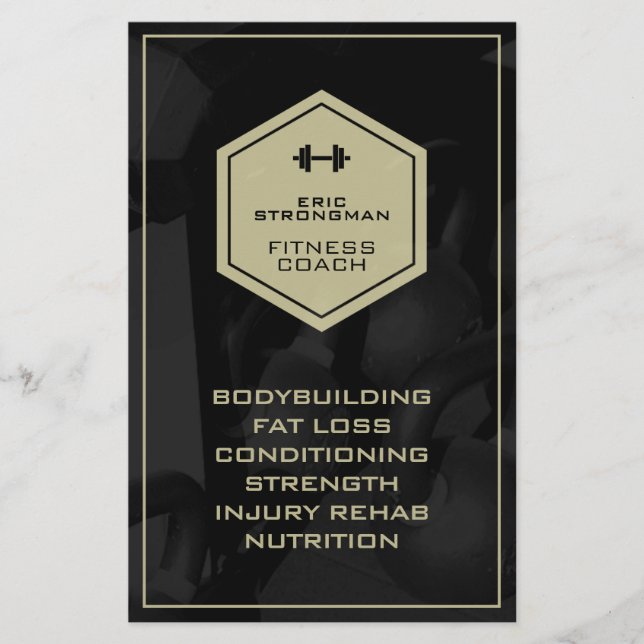 Flyer La industria del fitness inspirada en el masculino (Frente)