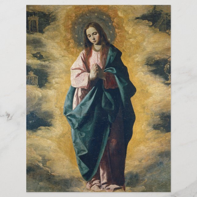 Flyer La Inmaculada Concepción Radiancia Celestial Arte (Frente)