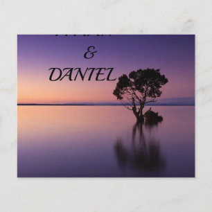 FLYER LA INVITACIÓN DE LA BODA PURPLE