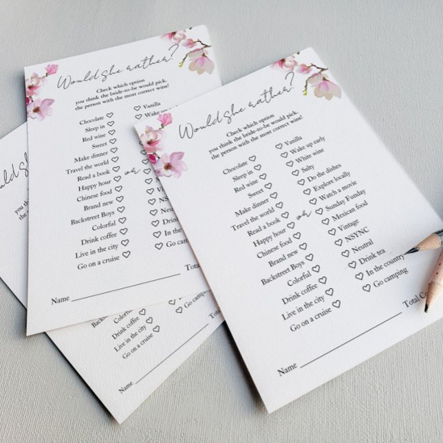 Flyer La Magnolia Románica De Acuarela Prefiere Jugar (Subido por el creador)