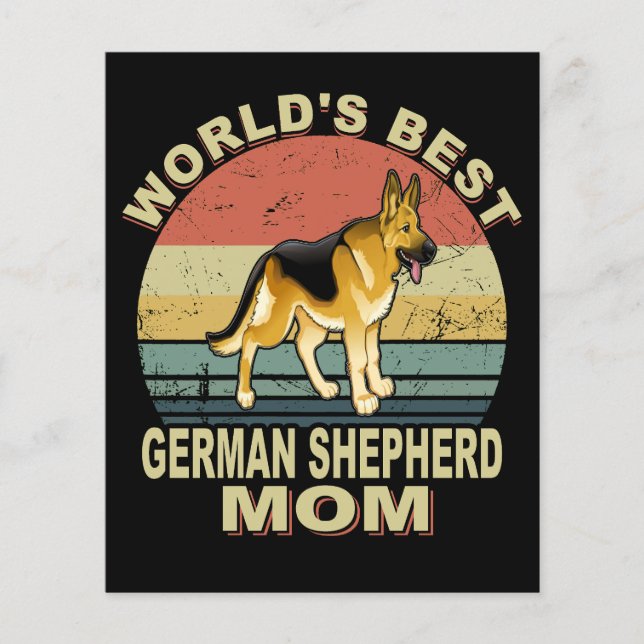 Flyer La mejor madre pastora alemana del mundo (Frente)