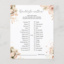 Flyer La moderna ducha de novia blanca negra preferiría