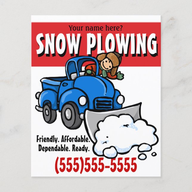 Flyer La Nieve Se Paga. Servicio comercial de eliminació (Frente)
