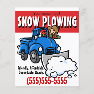 Flyer La Nieve Se Paga. Servicio comercial de eliminació