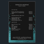 Flyer La Purpurina moderna Drop Mint Schwarz<br><div class="desc">Moderno, estilo Purpurina en Mint und Schwarz. Es wird keine echte Folie/Purpurina verwendet. Es en Fotodruck. Editiere en Minuten. Über "weiteres personalisieren" kannst Du die Schriftgröße, Farbe und Position individuell verändern.</div>