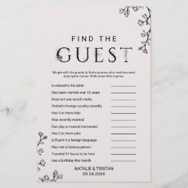 Flyer La tipografía floral encuentra el juego invitado