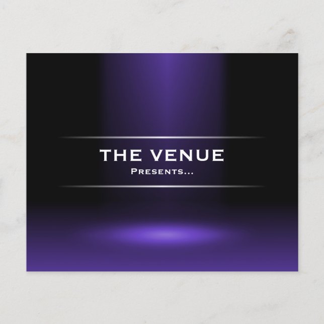 Flyer La Venue Presenta - Azul índigo (Frente)