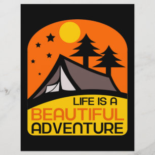Flyer La vida es un hermoso campamento de aventura