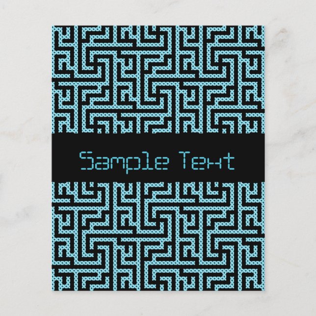 Flyer Laberinto azul y negro (Frente)