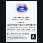 Flyer Labios azules, agencia de modelación, agente model<br><div class="desc">Labios Azules,  Modelación De La Agencia,  Volantes De Publicidad Del Agente Modelo Por La Tienda De Tarjetas De Negocios.</div>