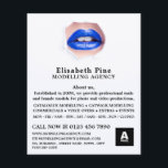 Flyer Labios azules, agencia de modelación, agente model<br><div class="desc">Labios Azules,  Modelación De La Agencia,  Volantes De Publicidad Del Agente Modelo Por La Tienda De Tarjetas De Negocios.</div>