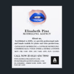 Flyer Labios azules, agencia de modelación, agente model<br><div class="desc">Labios Azules,  Modelación De La Agencia,  Volantes De Publicidad Del Agente Modelo Por La Tienda De Tarjetas De Negocios.</div>