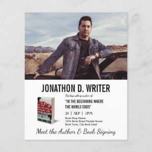 Flyer Lanzamiento de libro de firma y promoción de libro