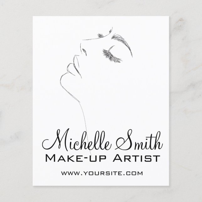 Flyer Larga pestañas eyeliner Extensiones Lash Black Ske (Frente)