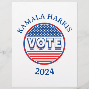 Flyer Las estrellas y las franjas votan EE.UU. - Eleccio