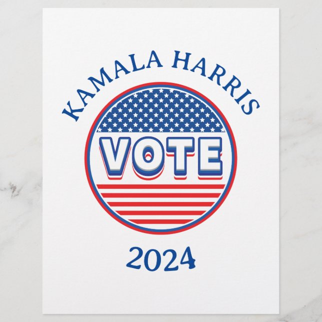 Flyer Las estrellas y las franjas votan EE.UU. - Eleccio (Frente)