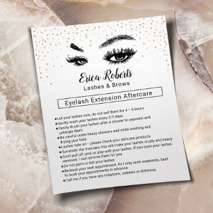 Flyer Lashes & Brows Eyelash Aftercare Instruction