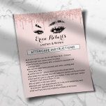 Flyer Lashes Eyelash Makeup Artist Aftercare Instruction<br><div class="desc">Lashes Eyelash Eyes Makeup Artist Aftercare Instruction Flyers.</div>